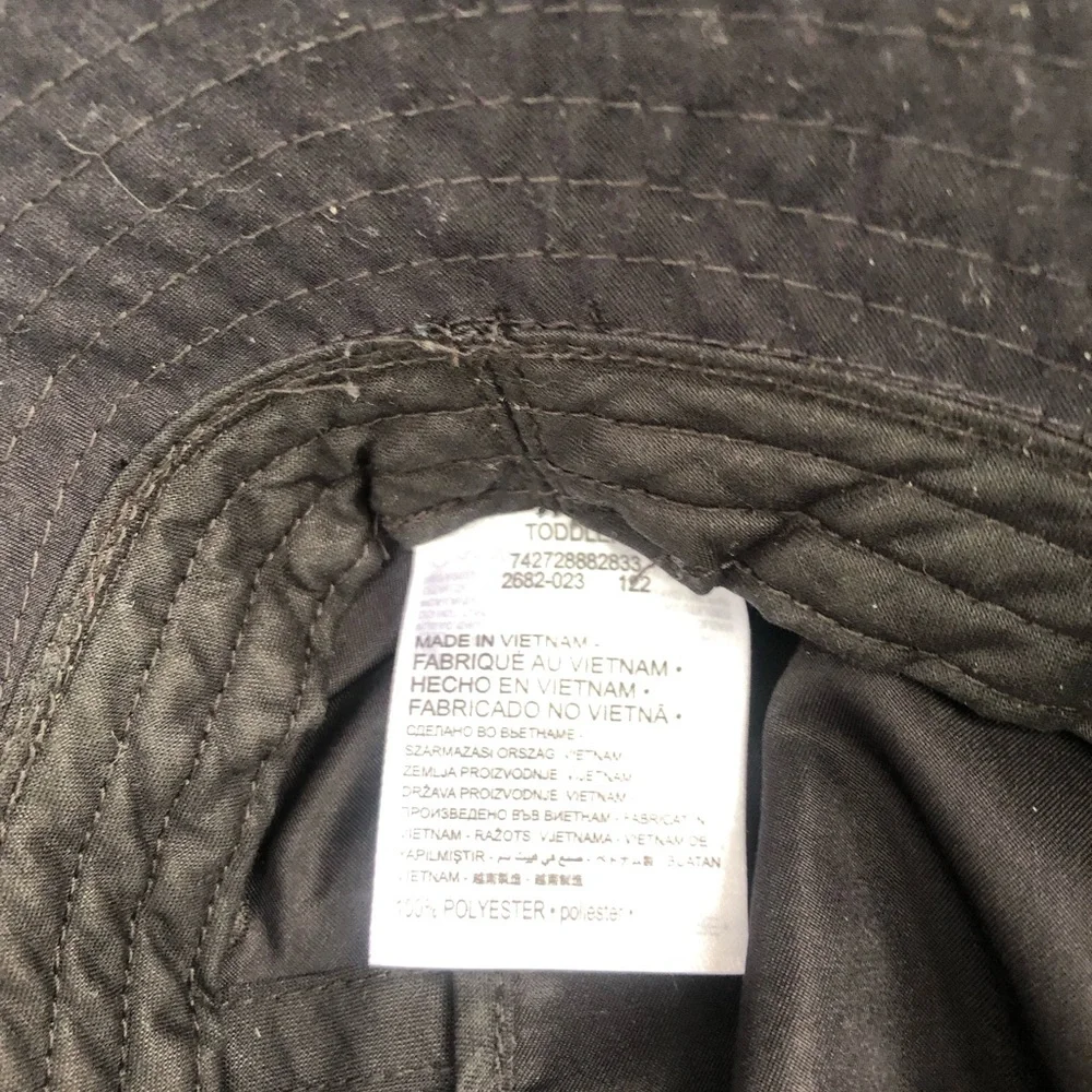 Nike Black Bucket Hat with White Swoosh Toddler OSZ